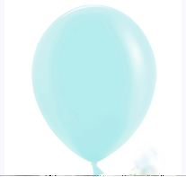 Макарунс зелёная мята 10""(25см)  пастель Китай (Turquoise Mint / Macaroons ) 100шт/уп