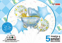 Набор шаров FF-TZB005 "Коляска Мальчик" 5шт.