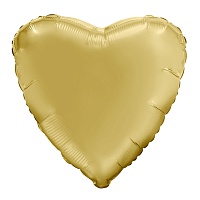 Agura сердце 19'/ сатин (мистик)-золото 758236 Фольга